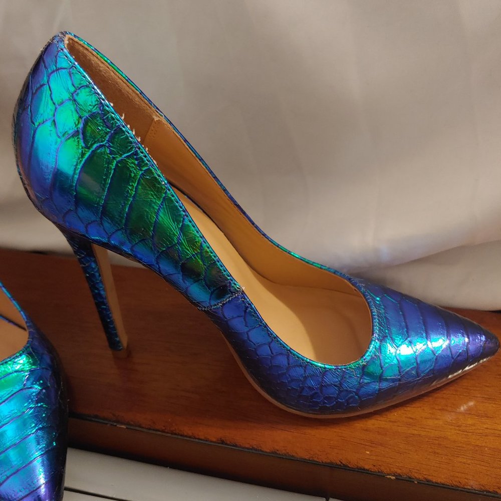 Blue Green Snake heels